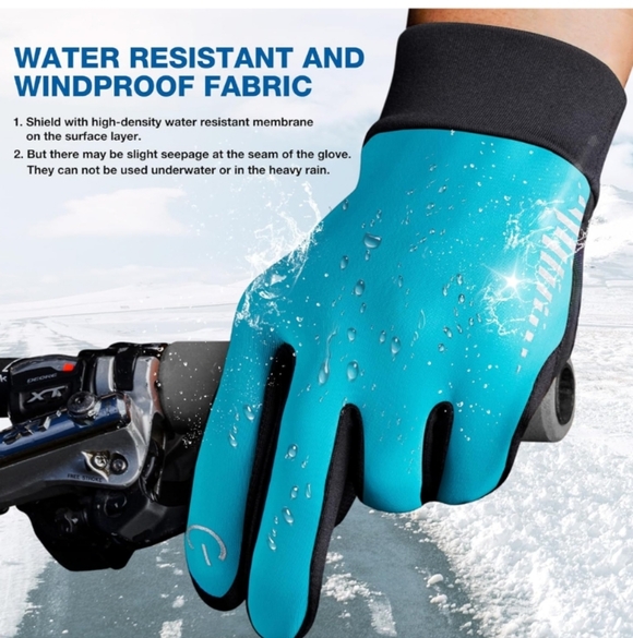 SIMARI Winter Gloves Liner Thermal Warm Touch Screen Blue (EUC) - Picture 5 of 15